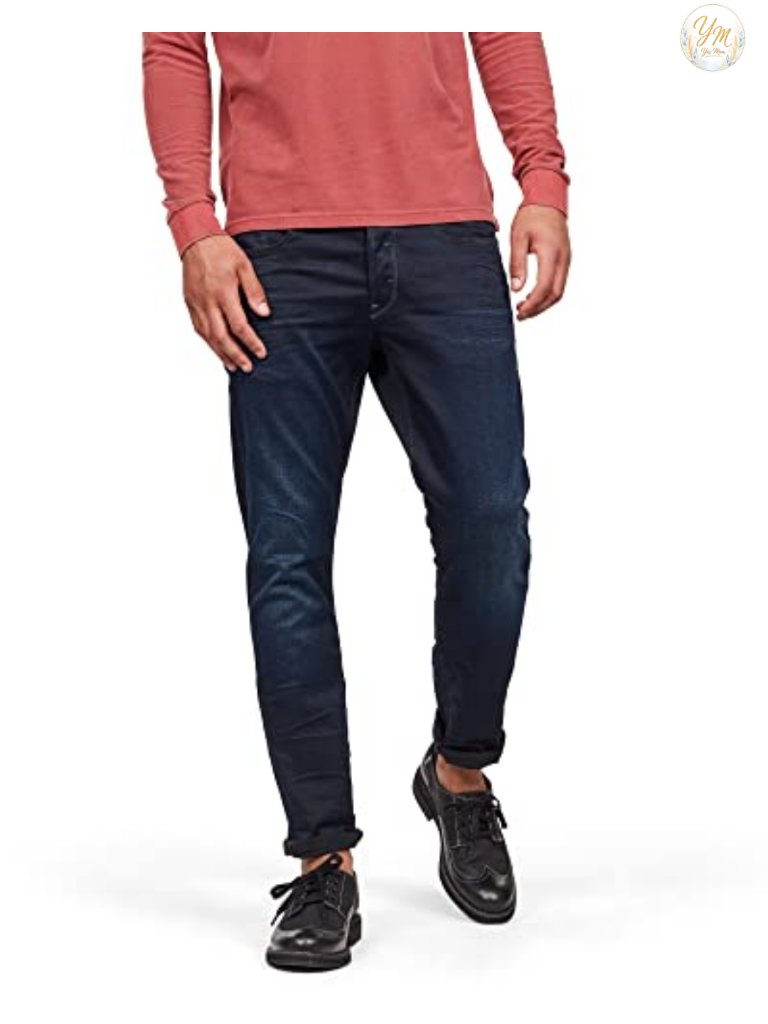 Men's Tapered Fit Jeans Stretch Denim Classic 5 Pocket